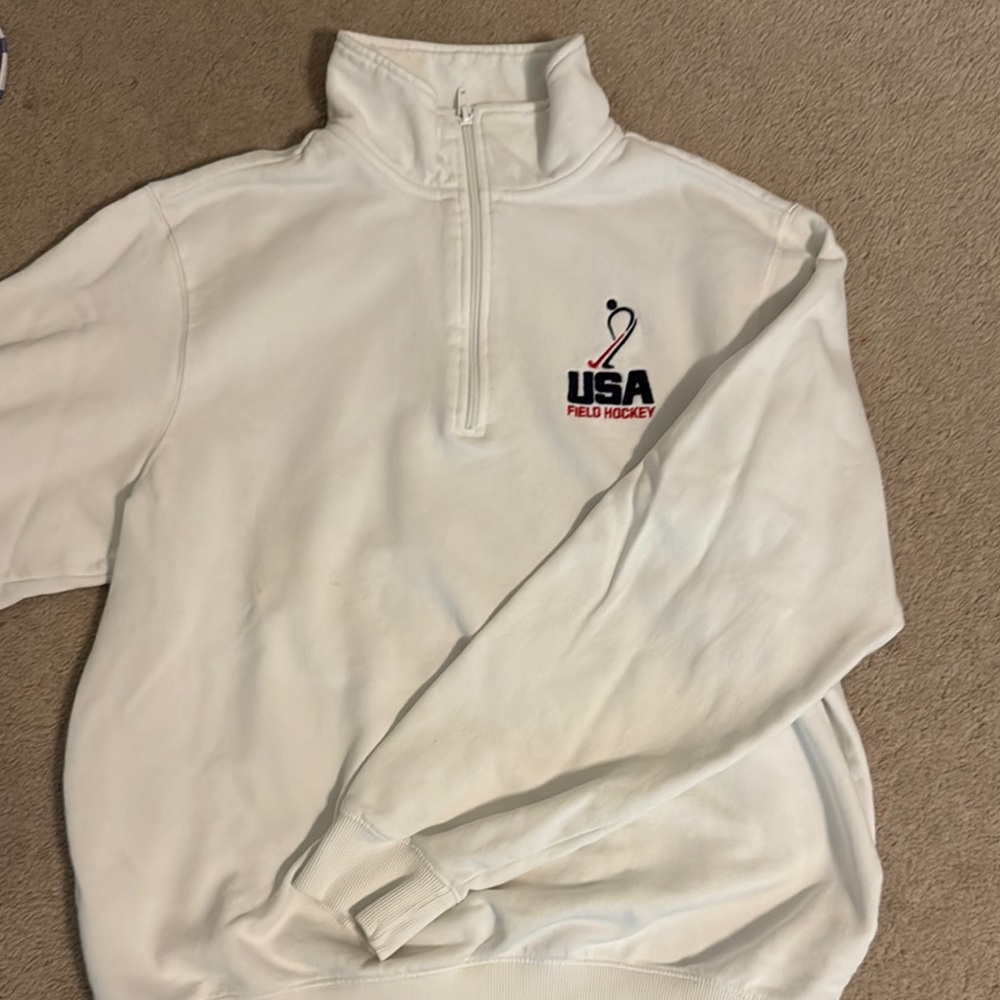 Sport-Tek White Quarter-Zip Jacket